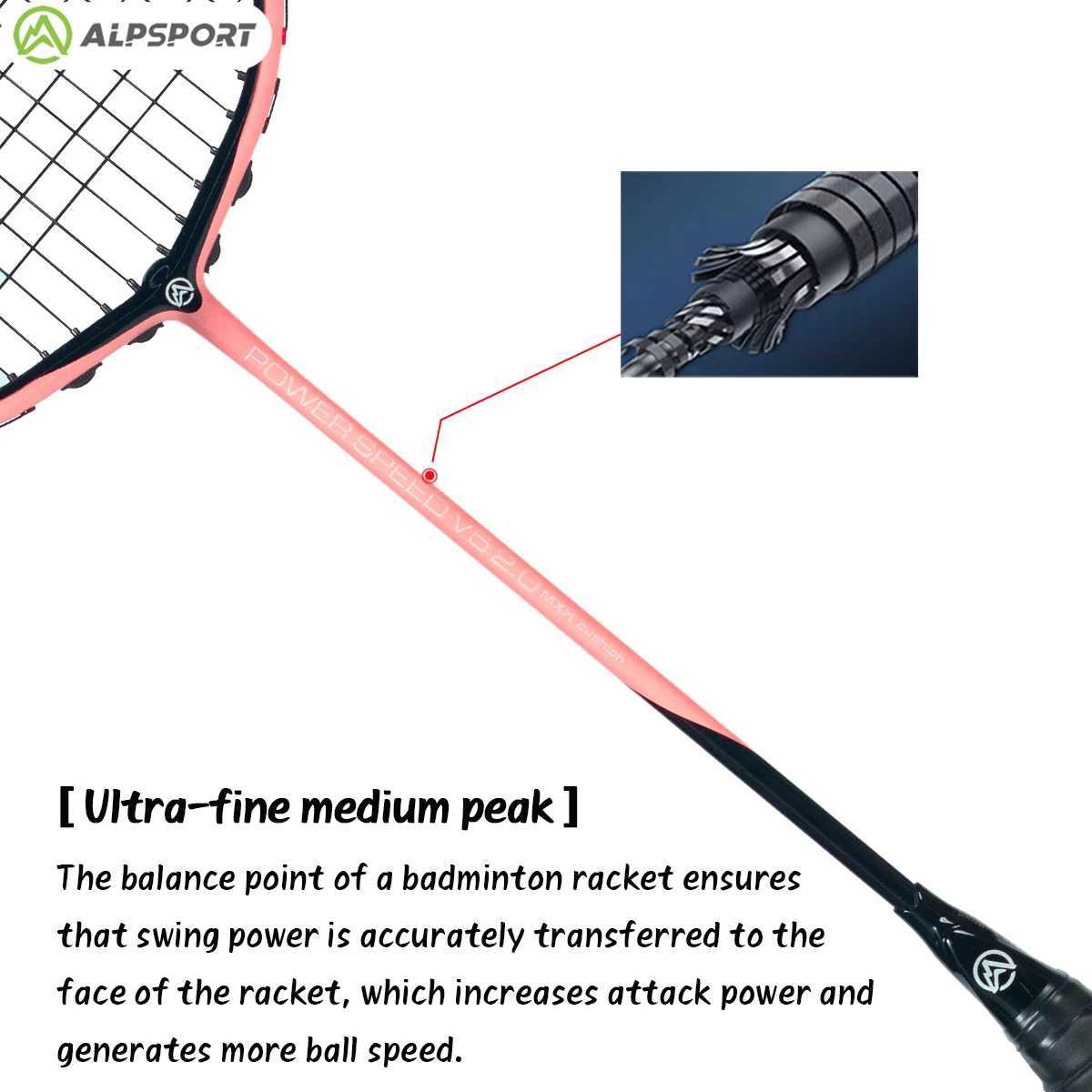 ALP V5 2.0 Ultralight 4U Offensive Badminton Stand Made of Carbon Fiber ALPSPORT RekettW241221