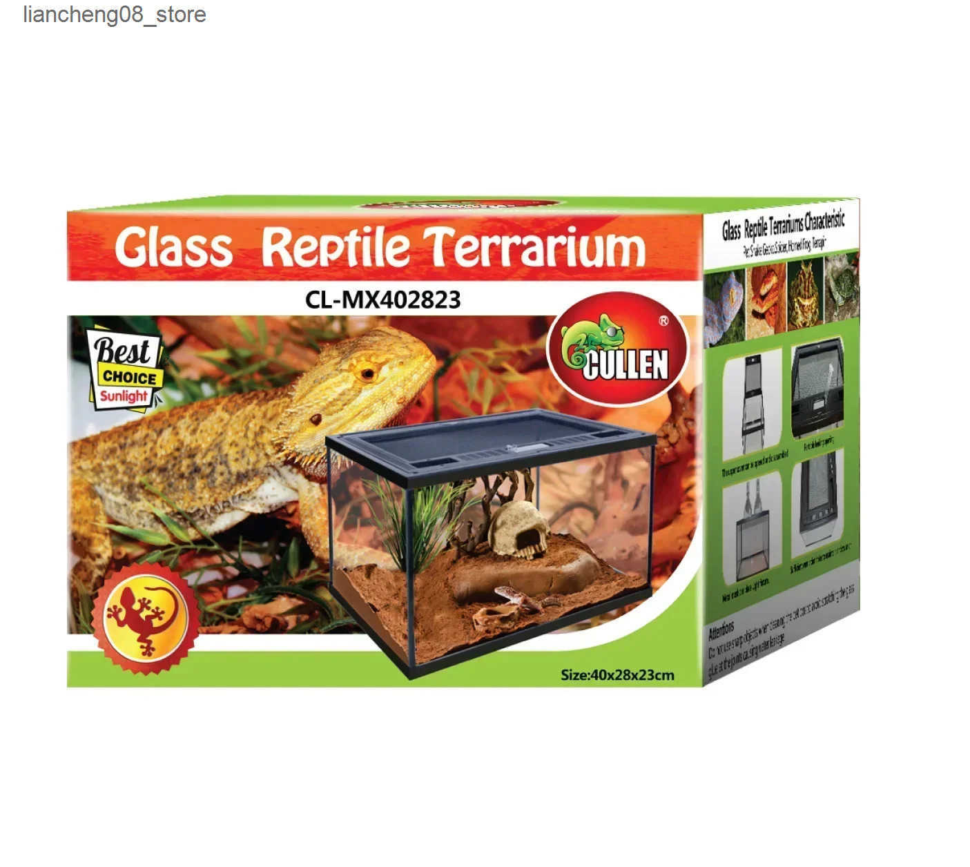 Other Pet Supplies Reptile Pet Glass Feeding Box Turtle Terrarium Rainforest Ecological Tank Snail Crab Snake Spider Horned Frog Feeding Box L240910