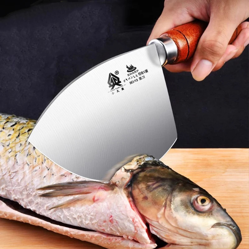 Stainless steel slicing knife commercial fish scale knife for Tuna cutting professional butcher fish scale tool meat cutter 241220
