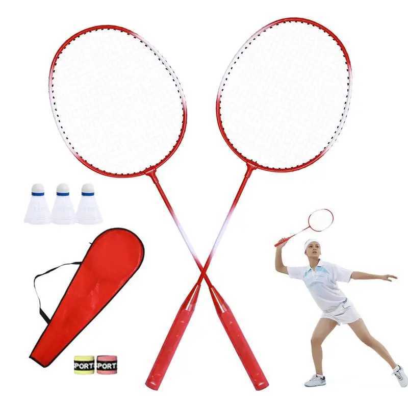 2 pieces/set of badminton rackets amateur junior badminton rackets training rackets badminton rackets sports equipment accessoriesW241221