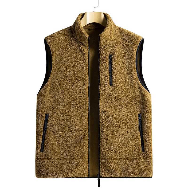 Cotton-Padded Mens Vest Men Zipper Waistcoats Plus Size 6XL Men Women Fleece Jacket Sleeveless Vest Fashion Casual Coats MaleXJ241221