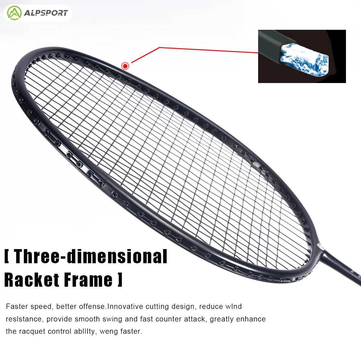 Alpsport Rr 4U 2PCS/Batch Ultra Light Offensive Maximum 25 Pound Carbon Fiber+Titanium Badminton Stand Including Bag ChordW241221