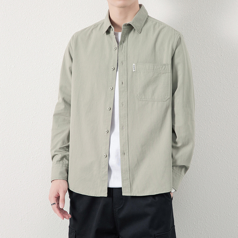 M12222 2024 autumn new men's long-sleeved shirt jacket washed cotton jacket