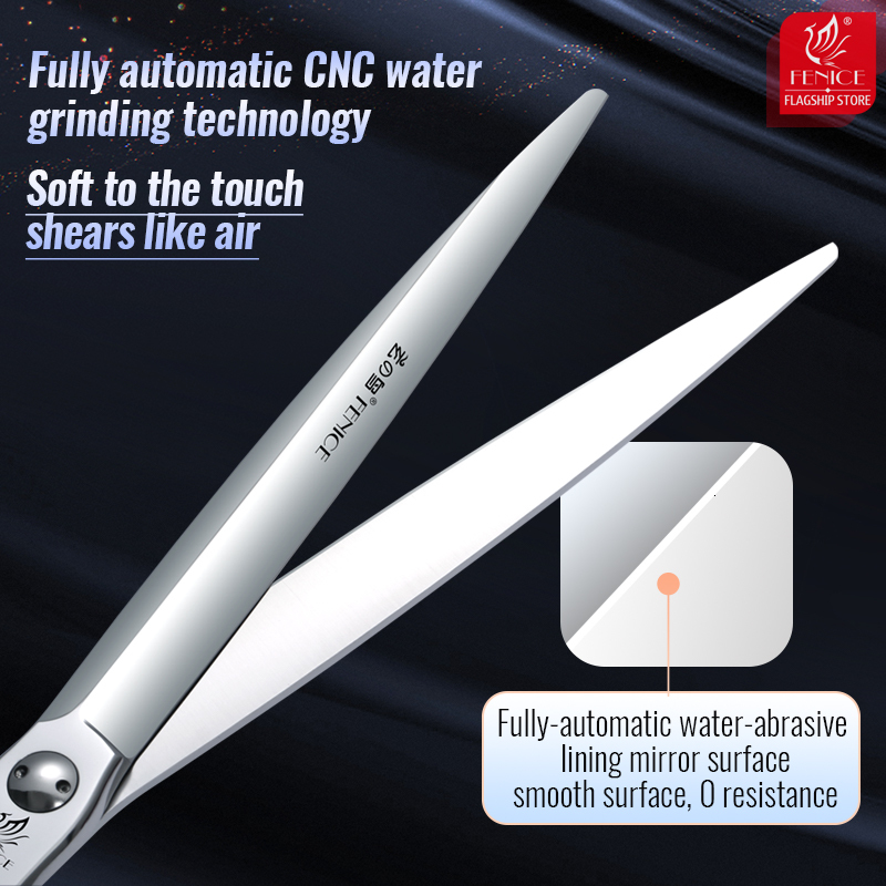 Fenice High End JP Vg10 Steel Professional 7/7.5/8 Inch Pet Straight Grooming Hair Trimmers Scissors Bearing Screw Dog Shear