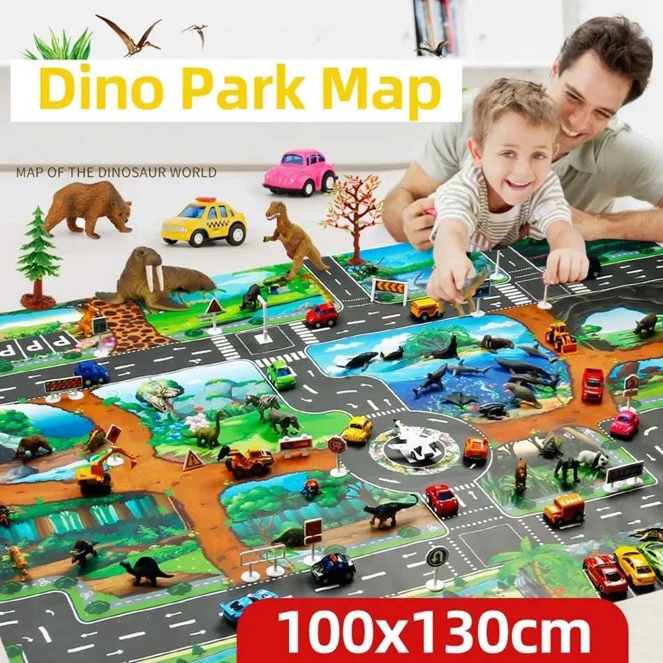 Baby Climbing Play Mat Game Traffic Map Baby Play Mat Toy City Carpet City Car Parking Lot Tablecloth Traffic Signs W241221