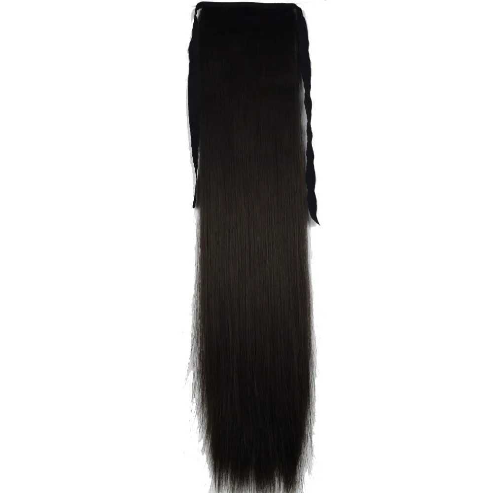 TOPREETY Synthetic Fiber Heat Resistant Straight Ribbon Ponytail Extensions 1006XJ241221