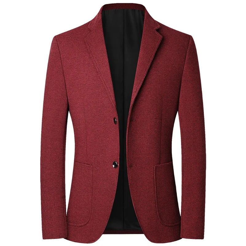 Spring Autumn Smart Casual Blazers Men Fashion Slim Fit Suit Jackets Solid Color Turn Down Collar Mens Blazer Outerwear Coats 241220