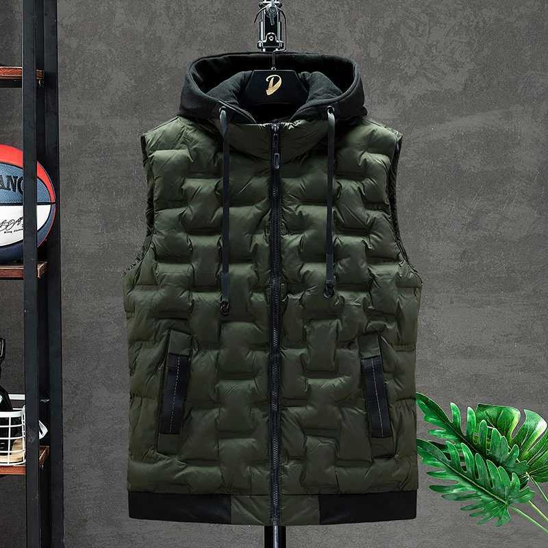Brand New Mens Winter Down Vests Waistcoats Vests Korean Vest Men Casual Waistcoat Sleeveless Jackets Hooded Male Vest Hot SellXJ241221