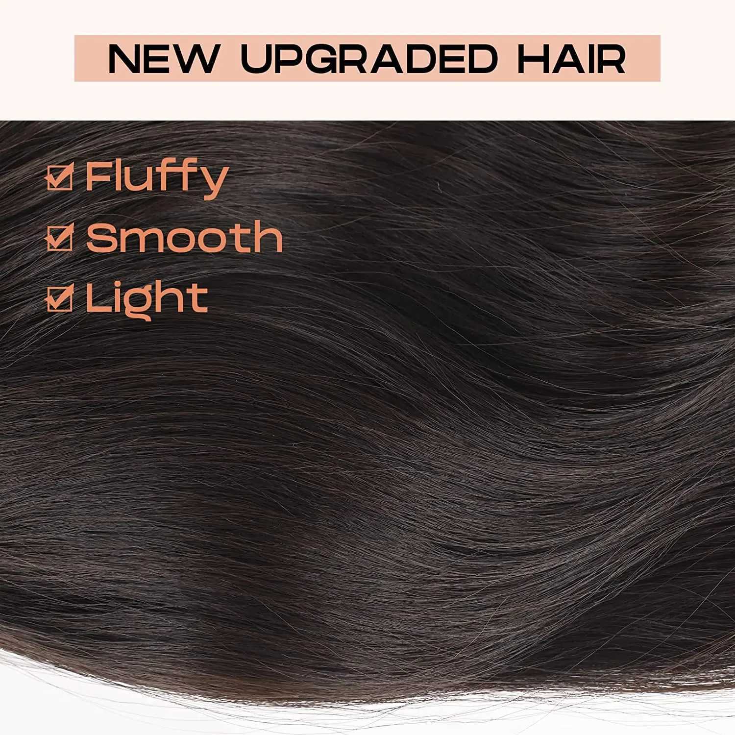 Synthetic Extension Long Wavy Natural Hair 24Inch Ponytail Claw Clip Fake Hairpiece Black Brown Blonde For WomenXJ241221