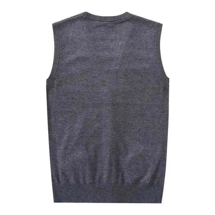 New Mens Business Casual Cardigan Wear Warm Sleeveless Wool Knitted Sweater VestXJ241221
