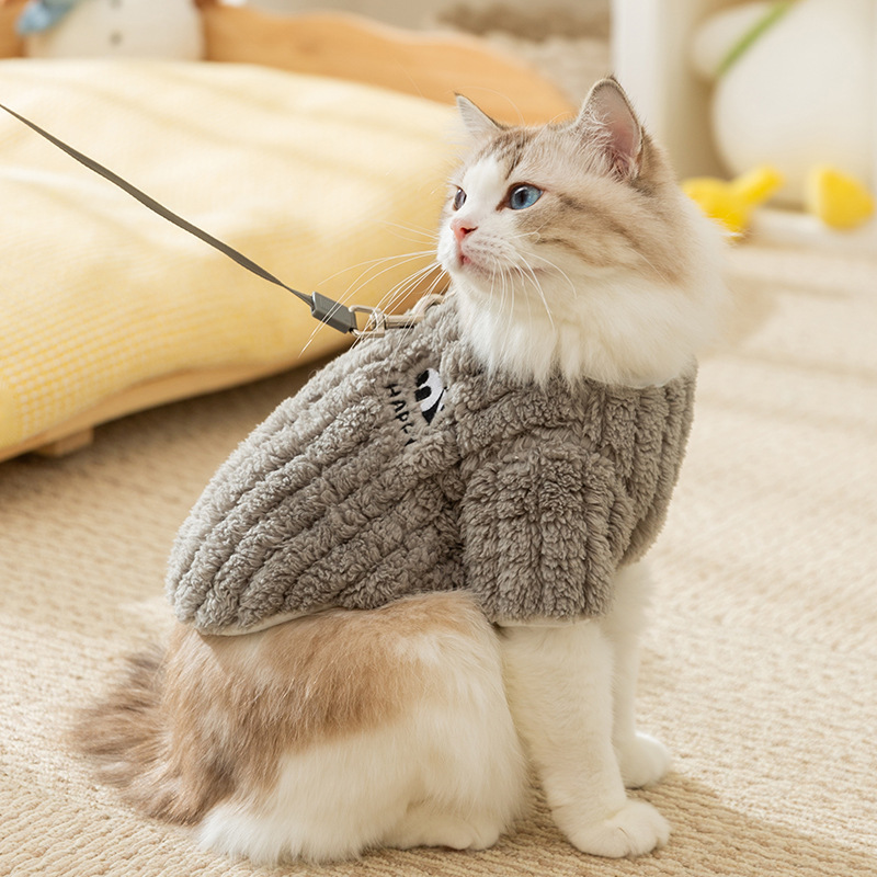 Autumn and winter dog printed rabbit sweater, small and medium-sized dog teddy, Pomeranian knitted sweater, cat pet clothes HS41