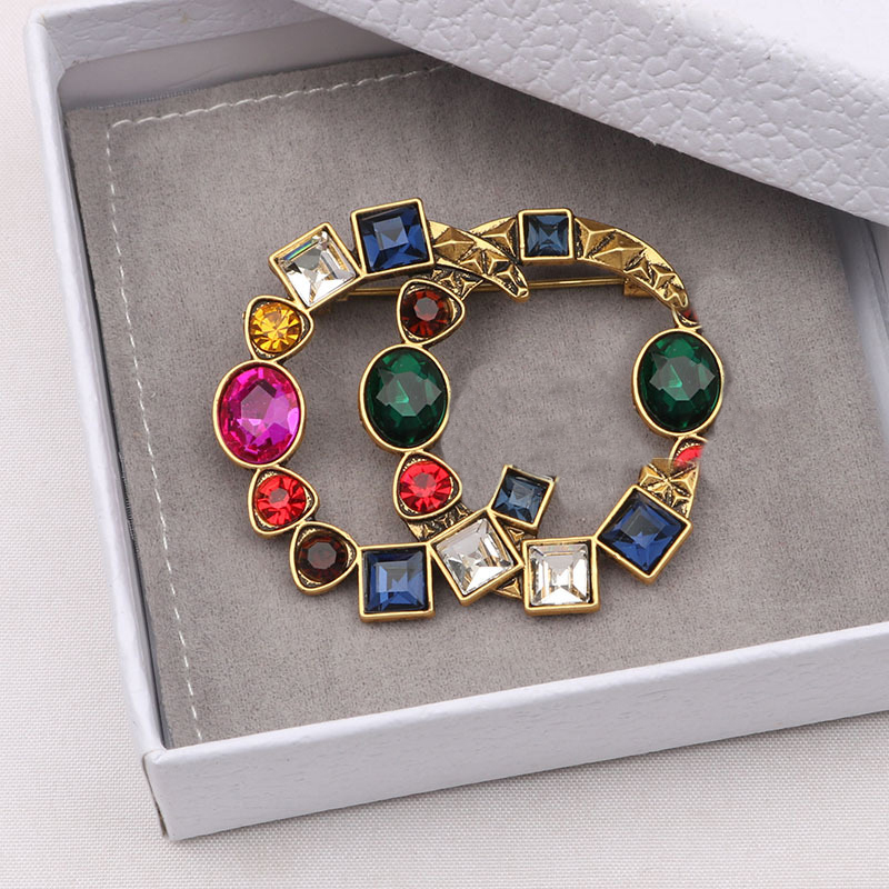 20style Fashion Brand Pearls Crystal Brooches Designer G Letter Broach Jewelry For Women Jewlery Style