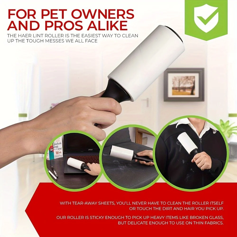 120/300sheets Disposable Tear Sticky Roller Multi-purpose Pet Cat Dog Hair Remover Household Dust Removal Brush Cleaning Tools