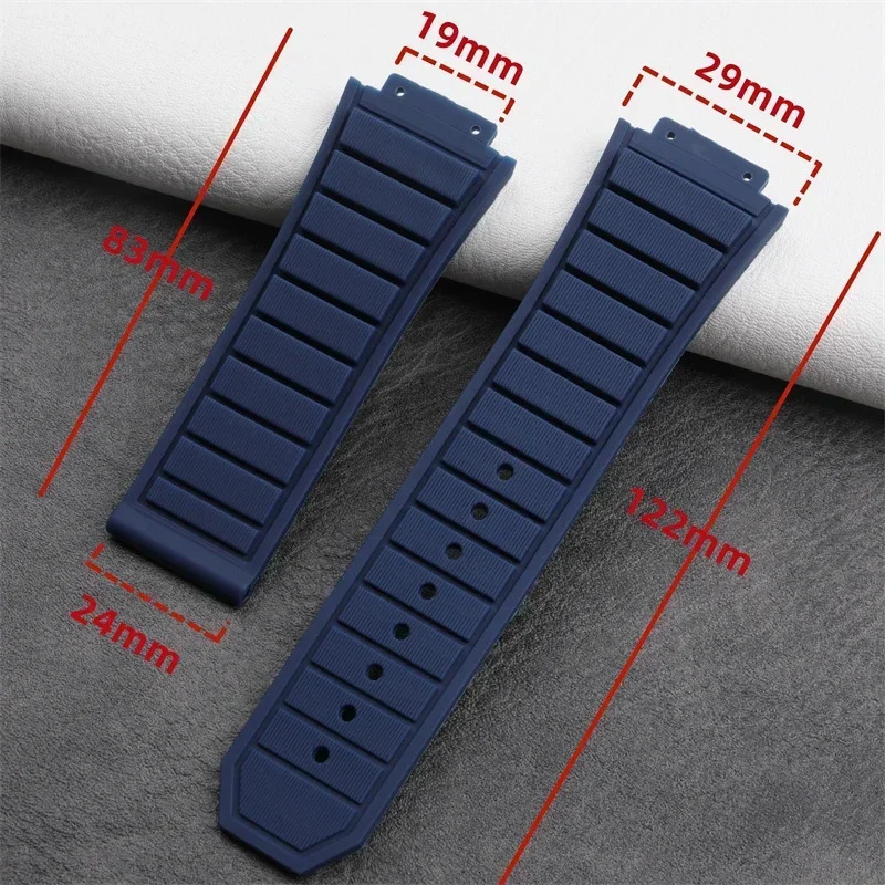 29x19mm Soft Nature Big Wrist Watchband For Strap King Power Series Watch Band Mens Waterproof Bracelet Watch Accessorie 241220