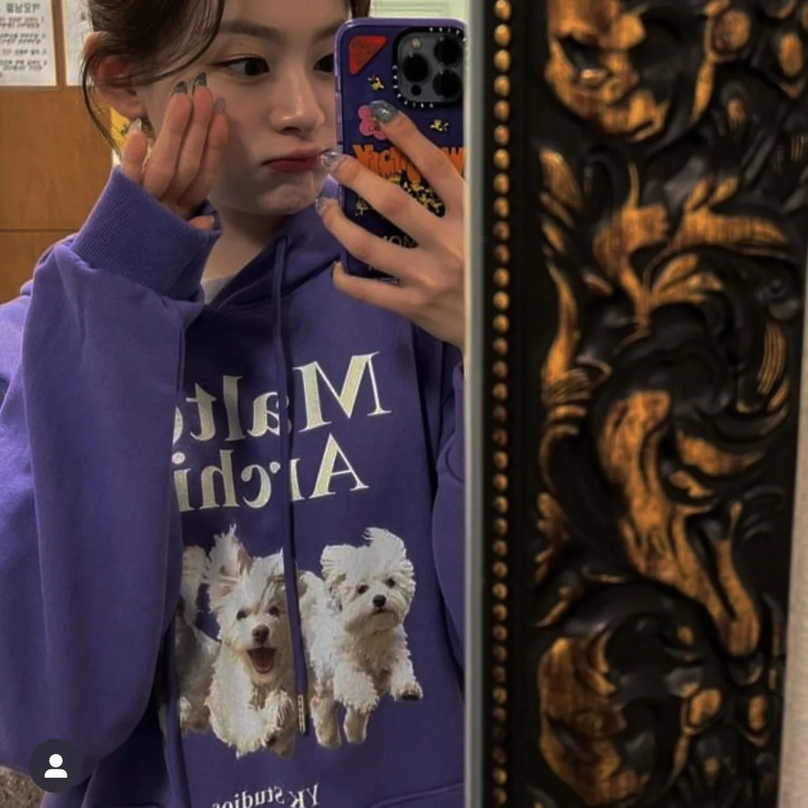 Trendy WAIKEI YKSTUDIOS Small Dog Printing Loose-Fit Sweatshirt Jacket For Men And Women Relaxed Spring Hooded Casual Wear