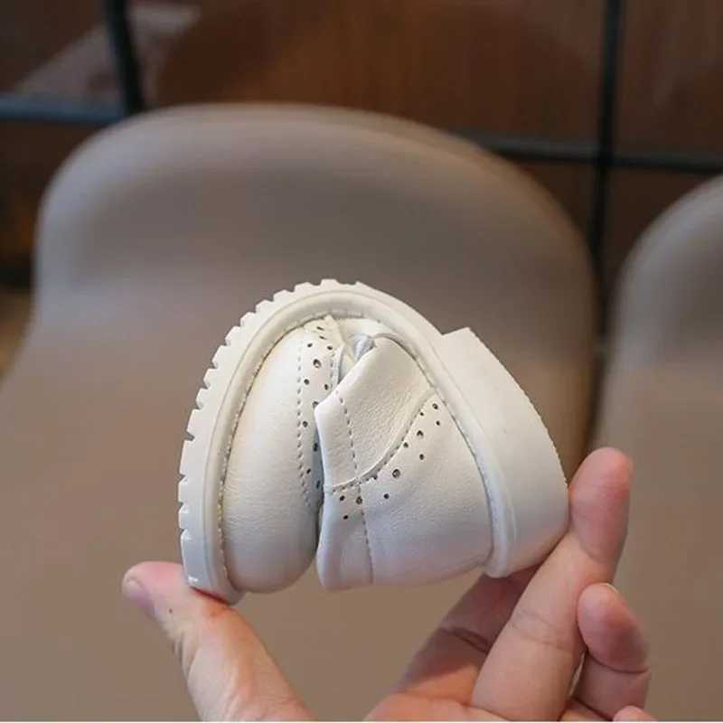 Sneakers Spring Autumn Kids Leather Shoes New Girls Princess Shoes Single Children Girls Casual Shoes H241221
