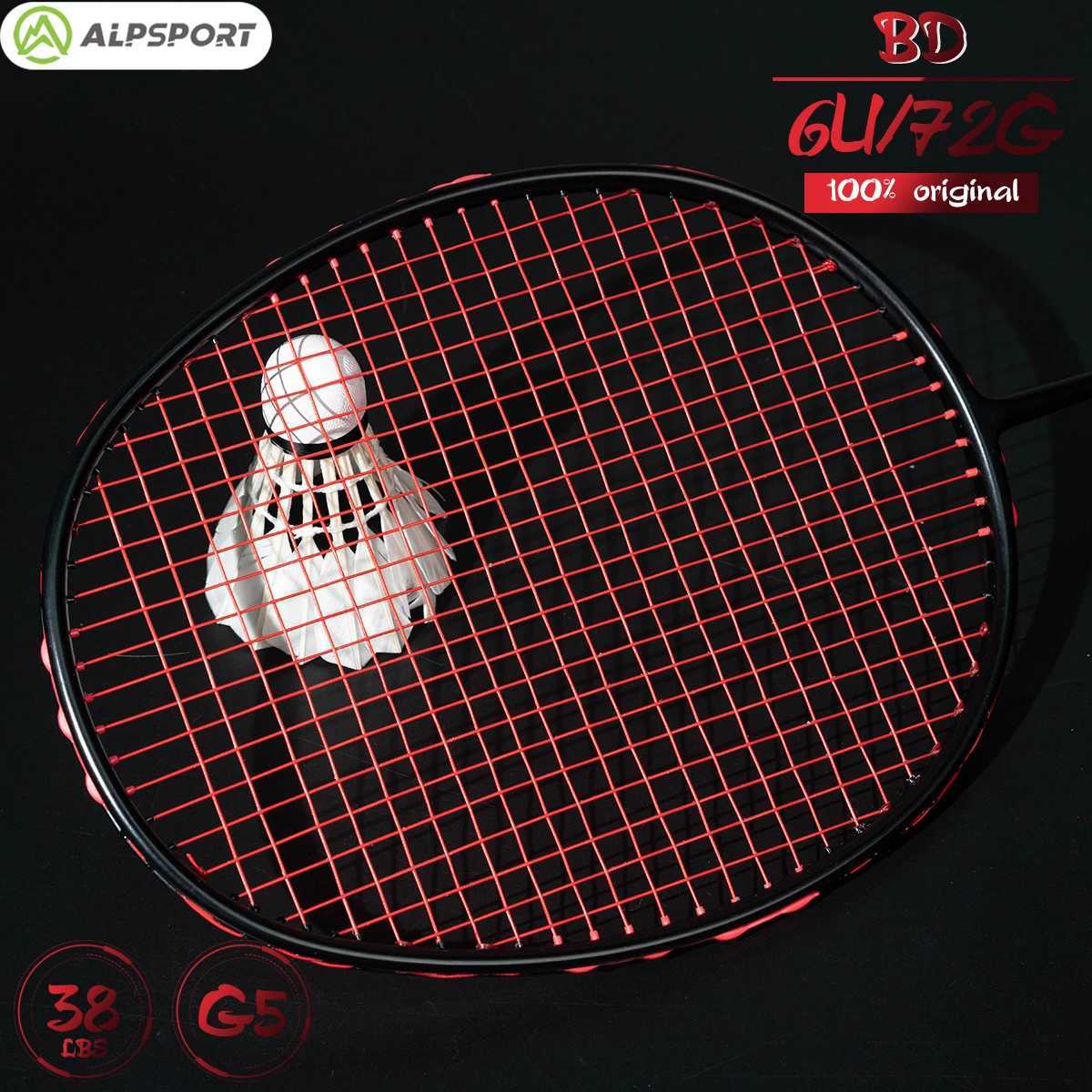 Alpsport XHP2.0 6U All Carbon Badminton Paddle MAX 30LBS Super Offensive Amateur Intermediate and AdvancedW241221