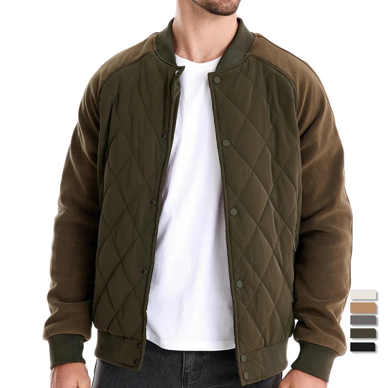 Autumn High Quality Mens Jacket Korean Fashion Male Stand Collar Color Splicing Youth Slim Fit Baseball Coats Men Clothing 241216