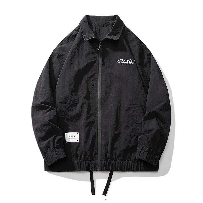 Men Hip Hop Streetwear Jacket Coat Retro Color Block Patchwork Harajuku Jacket Windbreaker Oversized Track Jacket Pocket Autumn 241217