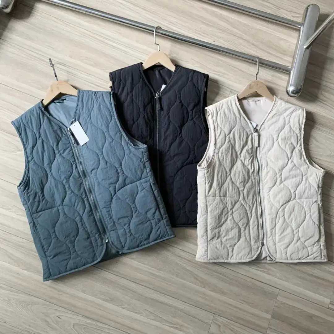 Winter Mountain Style Gourd Pattern Cotton Padded Windproof Waterproof Vest Casual Lightweight Thin Cardigan Sleeveless JacketXJ241221
