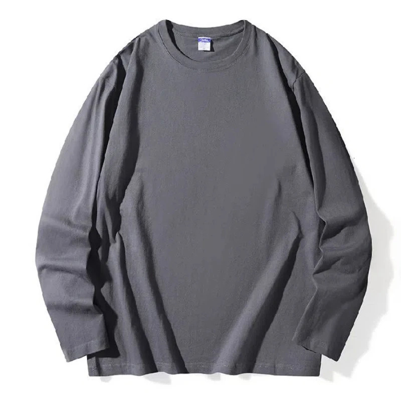 Spring and Autumn Mens Splicing Pullovers ONeck Fashion Solid Loose Versatile Minimalist Casual Long Sleeve Top 241217