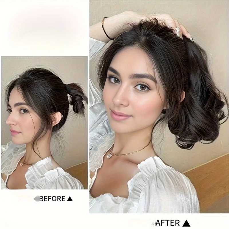 Synthetic Claw Clip In Ponytail Hair Extension 12Inch Short Curly Natural Tail Hair For Women Curly High Ponytail Hair PieceXJ241221
