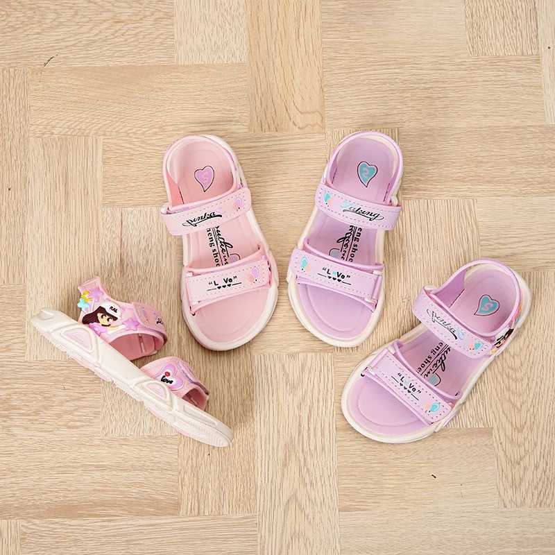 Sneakers Trendy Cute Cartoon Open Toe Sandals For Girls Breathable Lightweight Wear-resistant Sandals For Spring And Summer H241221