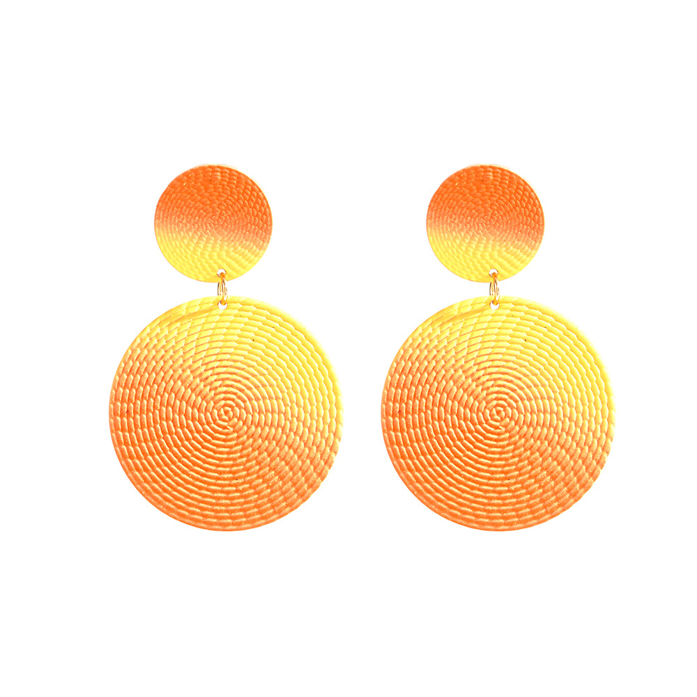 Geometric Style Women's Earrings with Multi-Color Spray Painting - Designer Drop Dangles Wholesale Available