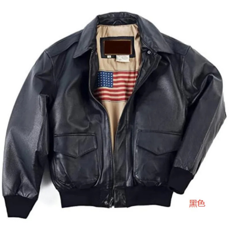 Mens Winter Oversize Air Force Leather Jackets Men Retro Casual Pilot PU Leather Coats Outdoor Military Windproof Bomber Outwear 241216