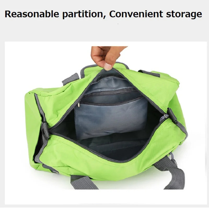Fashionable mens training and fitness bag nylon ultra light travel sports bag fitness yoga handbag short distance travel handbag 241220