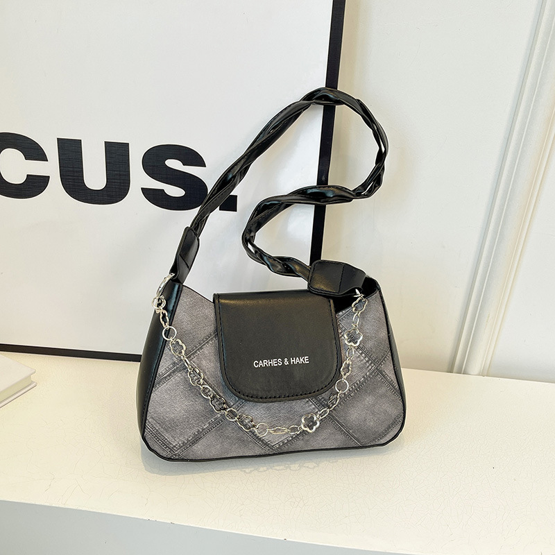 new niche designer popular shoulder bag splicing fashion generous commuting multifunctional handbag bag
