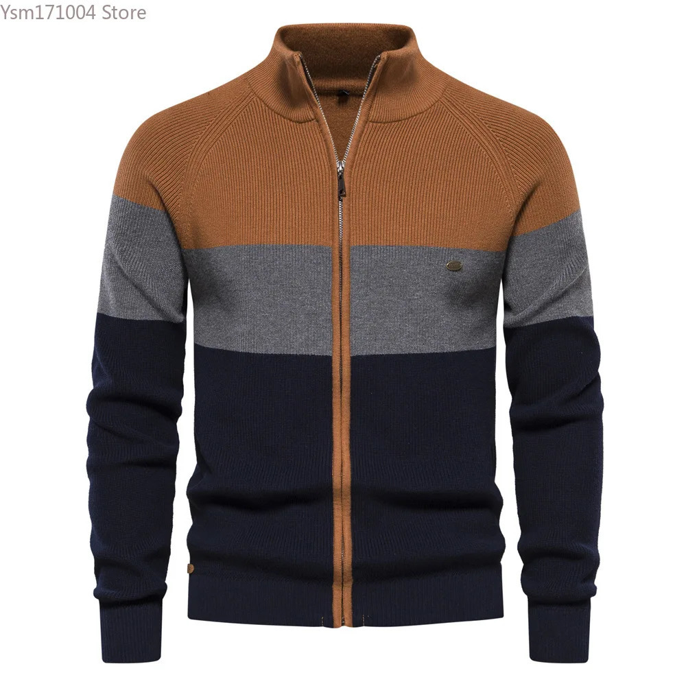 Mens Knitted Jacket Warm Temperament Mens Knitted Jacket High Quality Korean Fashion Mens Winter Jacket Eurocode 241216