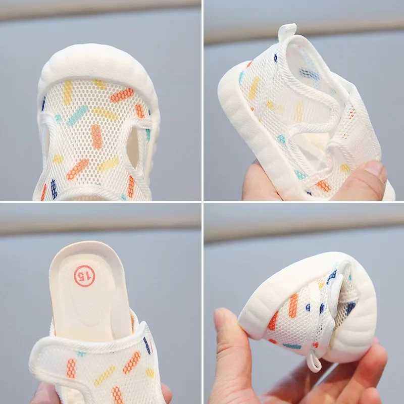 Sneakers Childrens mesh shoes childrens sandals unisex casual shoes anti slip breathable soft sole first step shoes baby lightweight shoes H241221