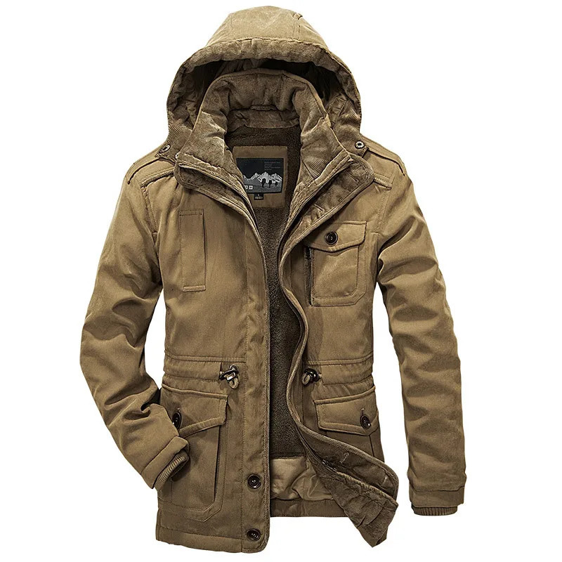 Parka Men Coats Winter Jacket Thicken Hooded Waterproof Outwear Warm Coat Casual Mens Jackets Overcoat Fur Thick coats 241217
