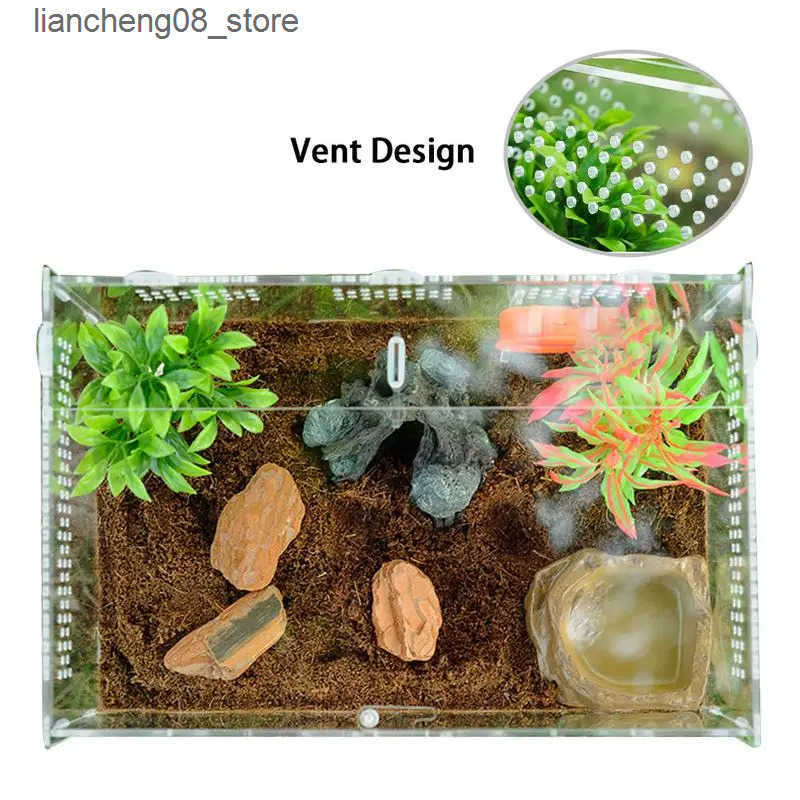 Other Pet Supplies Terrarium transparent reptile breeding carrier lightweight acrylic large feeding wolf spider habitat box L240910