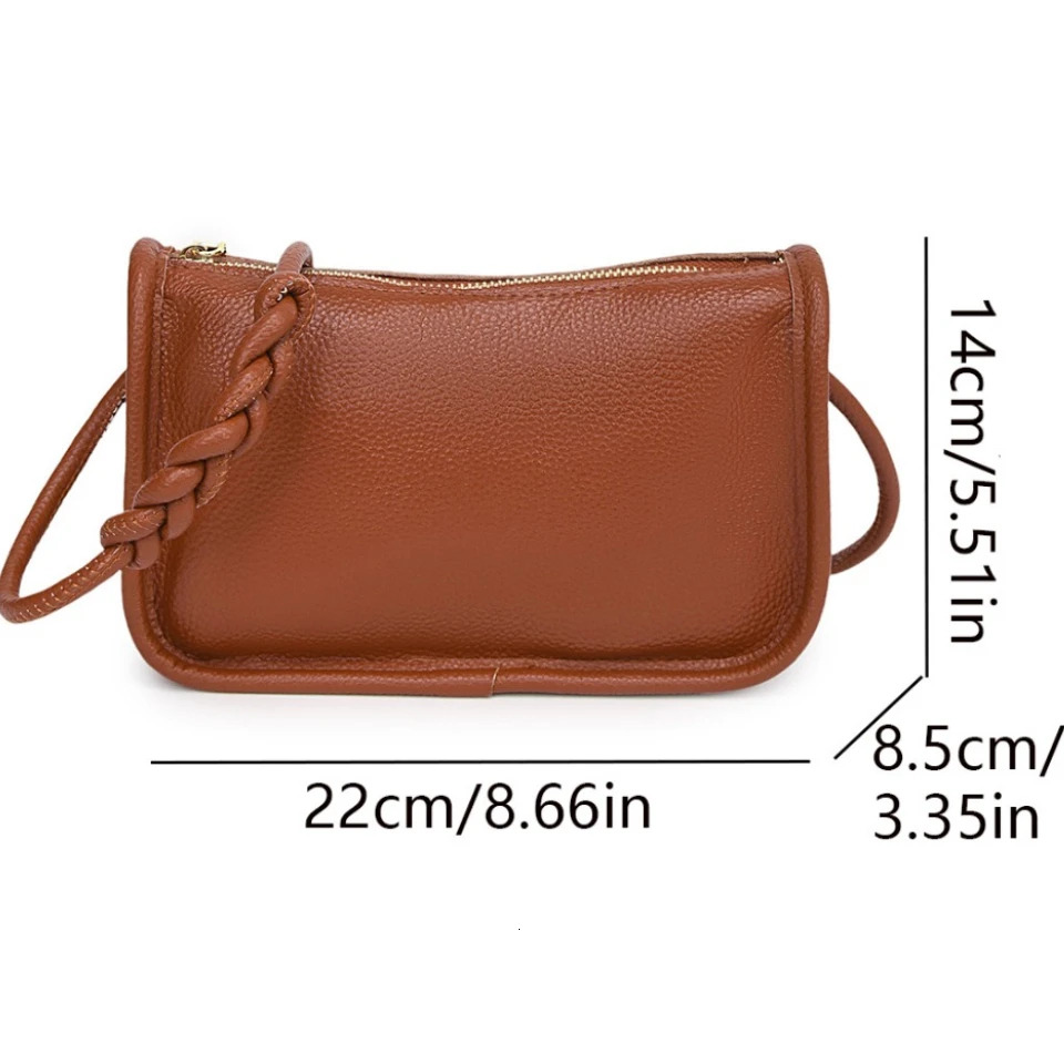 New genuine leather fashionable women s crossbody bag women s new solid color shoulder bag handbag designer women s wallet bag