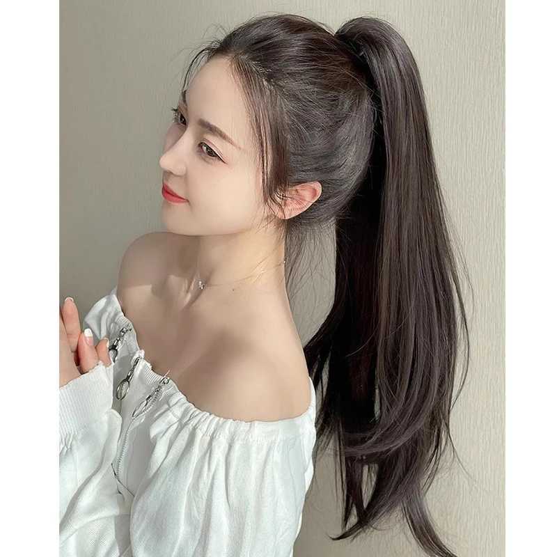 MSTN Synthetic Long Wavy Straight Ponytail Claw Clip Hair Extensions Ladies Ponytail Extensions Ponytail Hair AccessoriesXJ241221