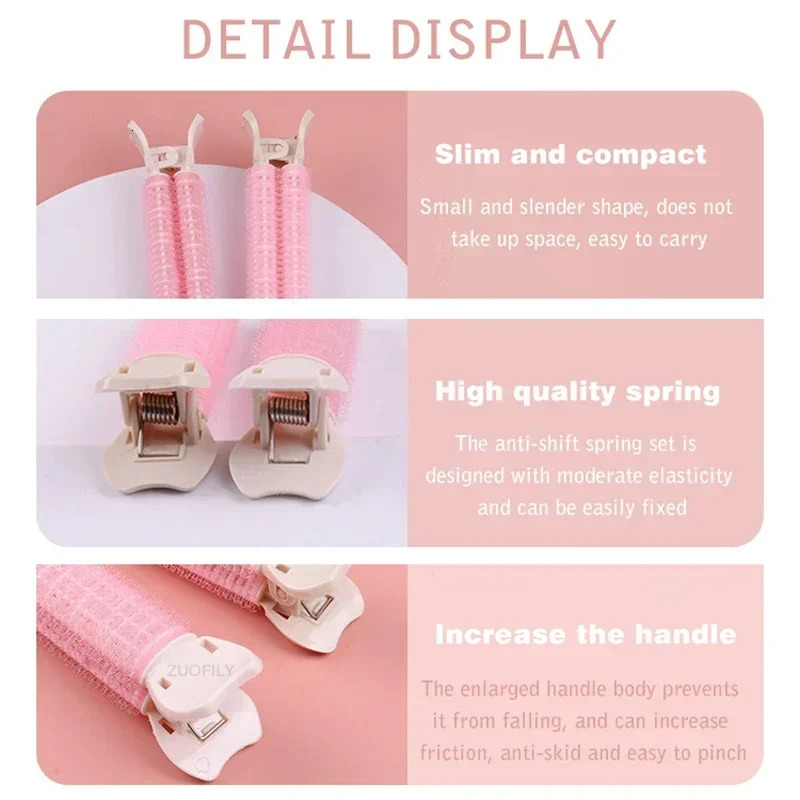 1/2pcs Self-adhesive Curling Roller Air Bangs Fluffy Hairpin Lazy Hair Curler Tube Hair Root Natural Hair Clip Pro Styling Tools 241220