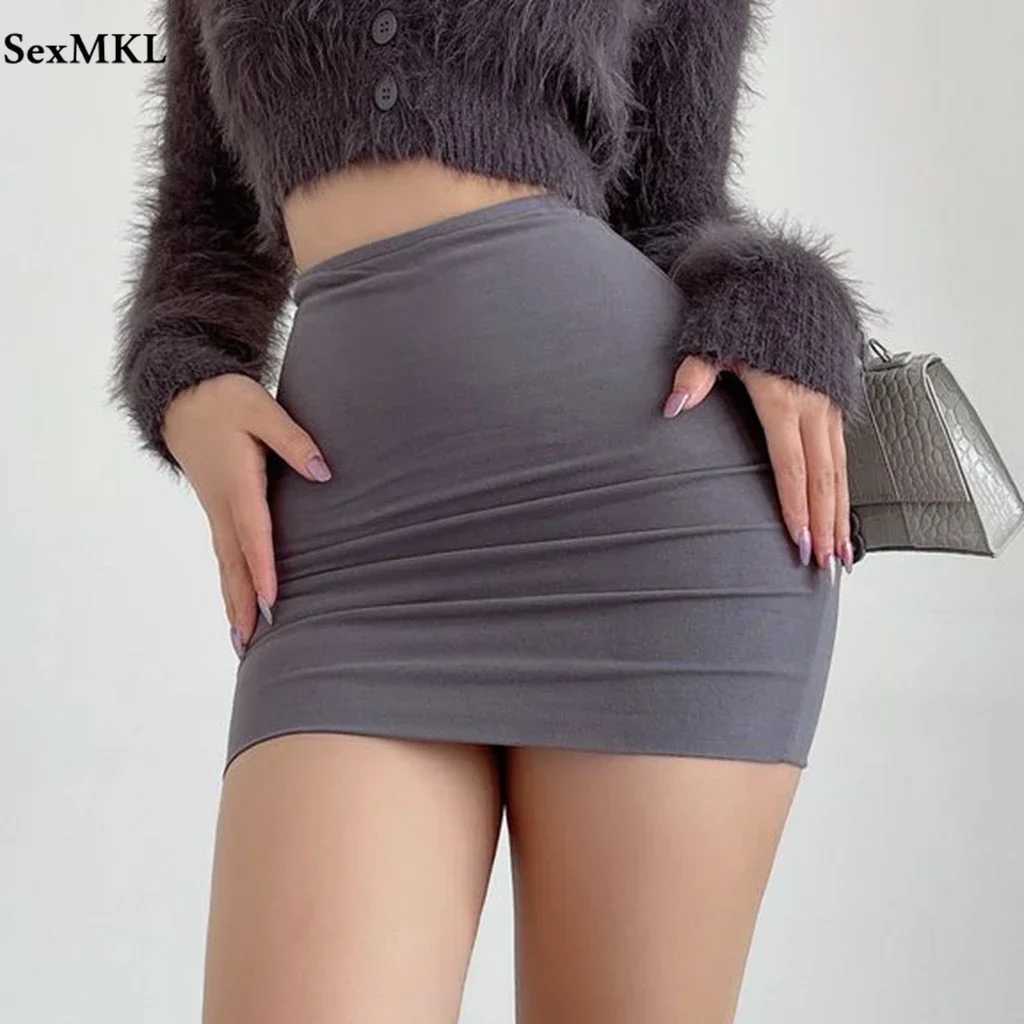 Summer Mini Black Skirts Sexy Womens Elastic High Waist Skinny Short Faldas jer Korean Style Clothes Bodycon Micro Skirt GrayXJ241221
