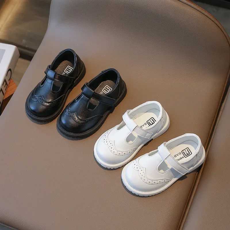 Sneakers Spring Autumn Kids Leather Shoes New Girls Princess Shoes Single Children Girls Casual Shoes H241221