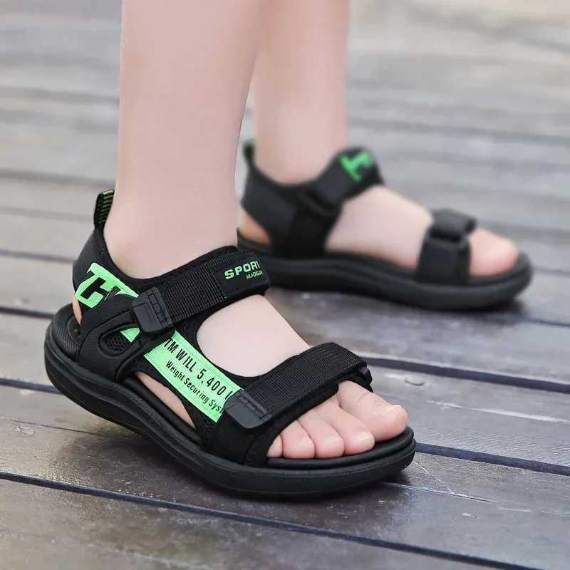 Sneakers Boys and girls outdoor beach shoes childrens anti slip shoes sandals hot selling summer childrens sandals fashionable sports shoes H241221