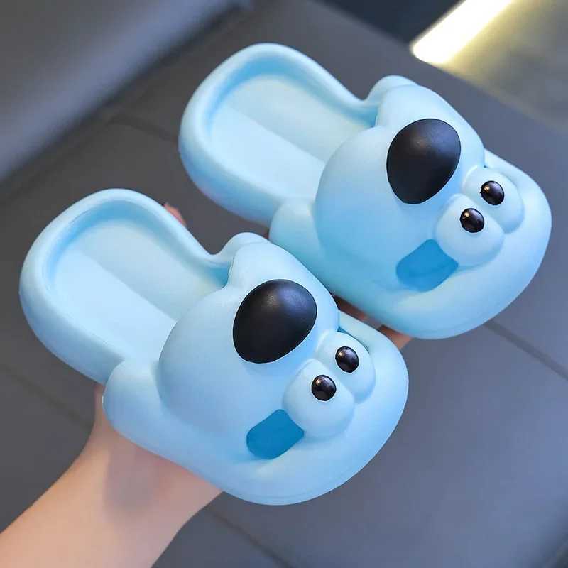 Slipper Cartoon puppy Childrens Slippers Baby Indoor Flip-Flops Boys and Girls Cute Bathroom Non-slip Sense of Cloud Sandals H241217
