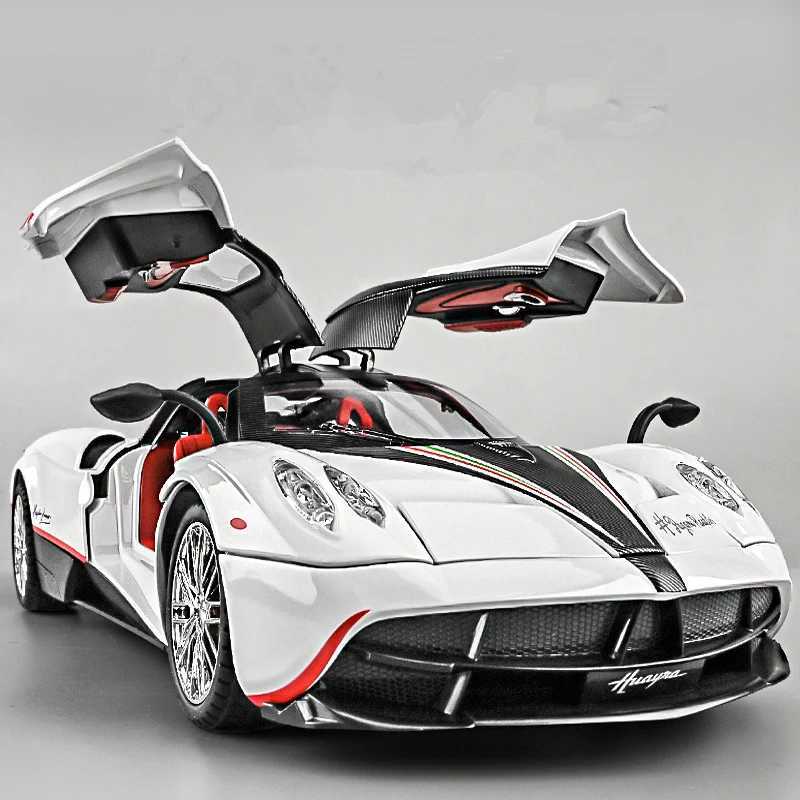 1 18 Pagani Huayra Dinastia Alloy Racing Car Model Diecasts Metal Toy Sports Car Model Simulation Sound and Light Childrens GiftXJ241221