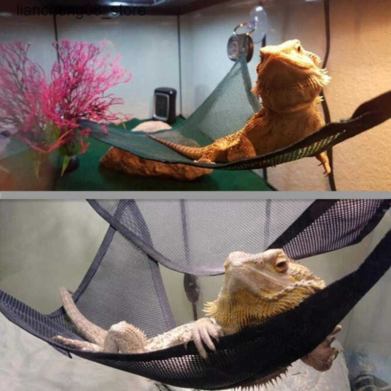 Other Pet Supplies Reptile Hammock Lounger Ladder Accessories Set for Large Small Bearded Dragons Anole Geckos Lizards or Snakes Reptile Accessorie L2