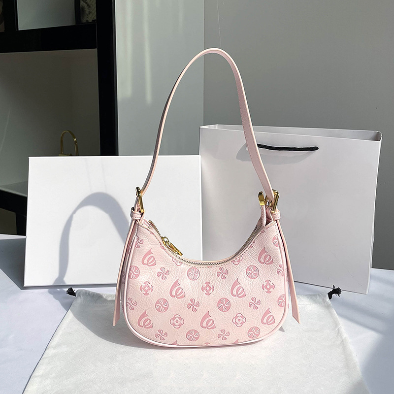 Designer Handbags Chic Pink Crescent Underarm Shoulder For Women - Lightweight Daily Bag New Free Delivery Designer Bag