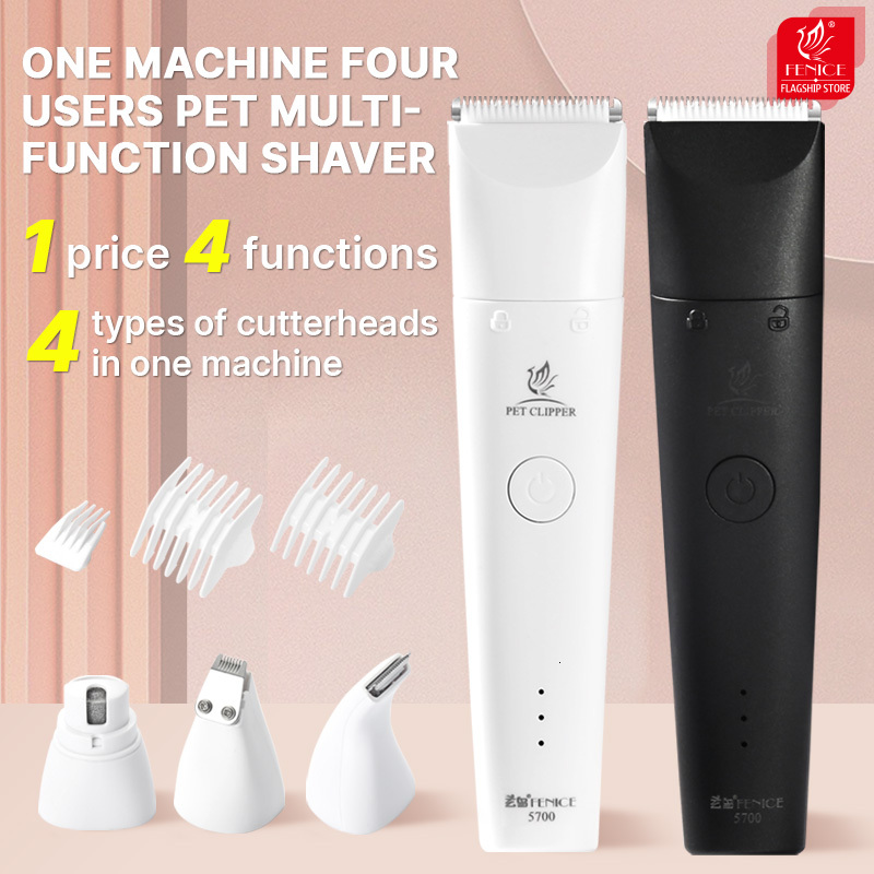 Fenice In 1 Electric Hair With 4 Blades Grooming Clippers For Pets Trimmer Nail Grinder Professional Cutter Hine
