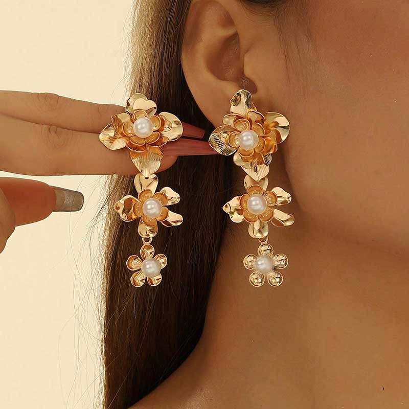 Stud Dangle Silver Pink Small Filigree Girls Casual Party Mid Jewelry for Ears Earrings