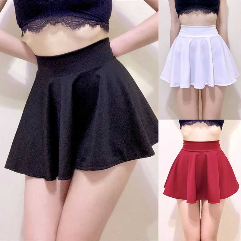 Sexy Girls Mini Skirts Women High Waist Pleated Skirt Elastic Short Skirts School Uniform Harajuku Streetwear Summer FemininaXJ241221