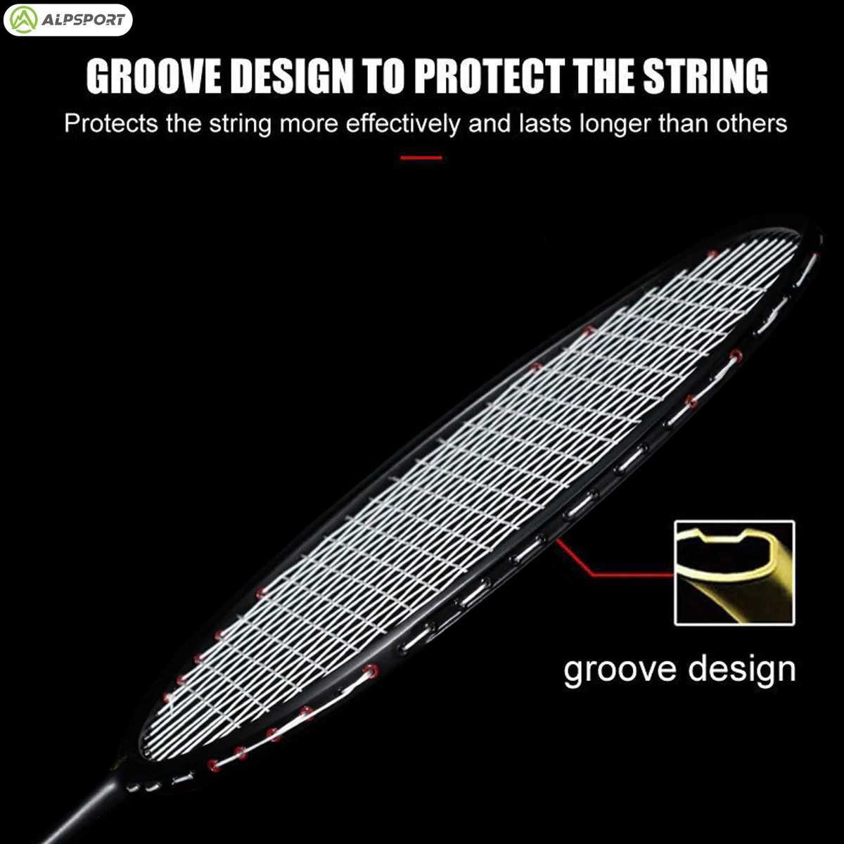 ALP XHP 2PCS 00% carbon fiber elastic 6U 72g 30Lbs Strung Racquet offensive and defensive professional racket with string bagW241221