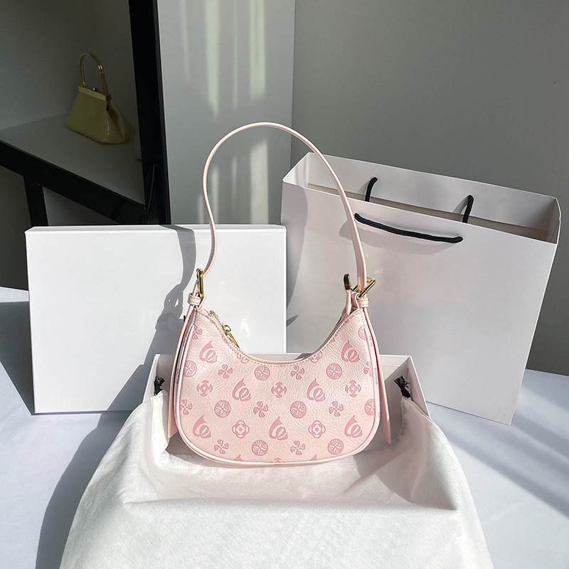 Designer Handbags Chic Pink Crescent Underarm Shoulder For Women - Lightweight Daily Bag New Free Delivery Designer Bag